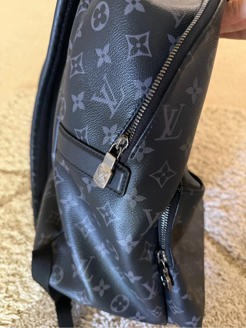 Louis Vuitton Monogram Eclipse Canvas Backpack in Black